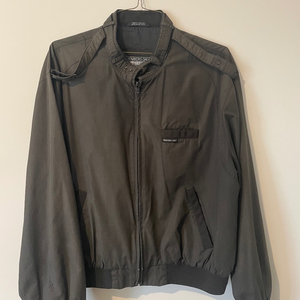 1980's Dark Gray Members Only Jacket